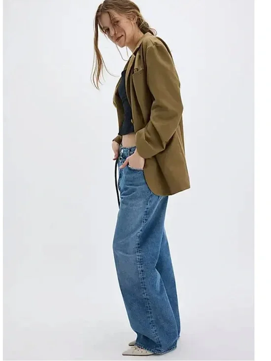 NWT Agolde Emmi Baggy Belted Jeans Intuituon - Picture 5 of 8